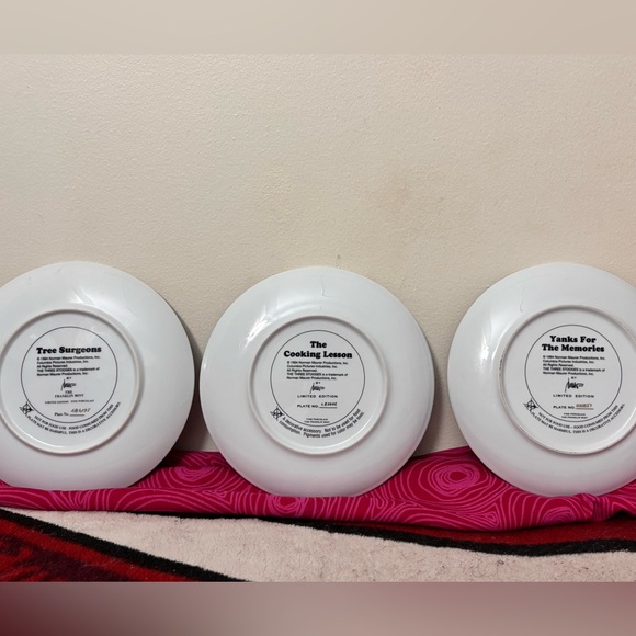 Three Stooges Trio Franklin Mint Limited Edition Decorative Plates X Certificate - Picture 13 of 15